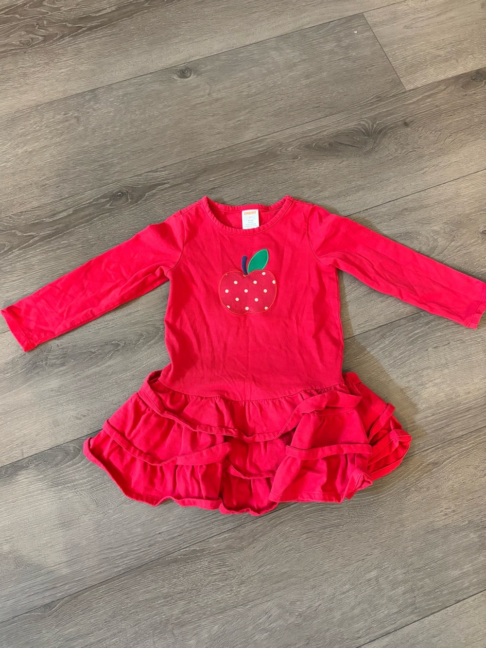Gymboree Bright Red Apple Applique Top